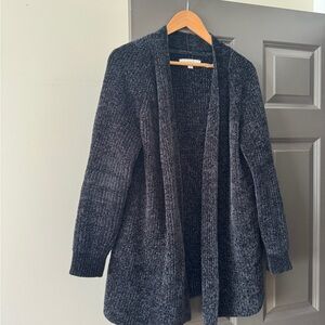 LOFT Charcoal Open Front Cardigan